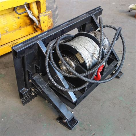 skid steer rear winch mounting|hydraulic winches for skid loaders.